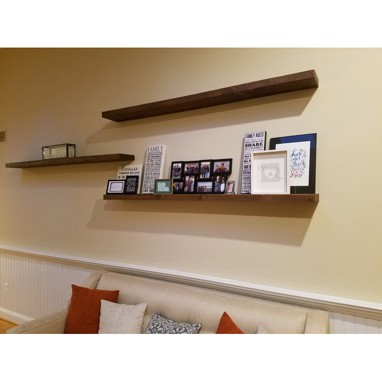 Millwood Pines Juna Pine Solid Wood Floating Shelf & Reviews Wayfair